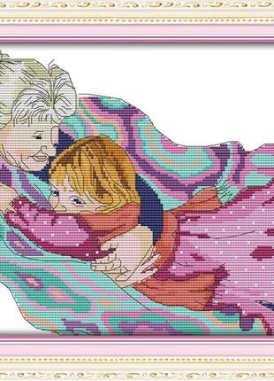 Набор для вышивания по нанесённой на канву схеме "embrace". aida 14ct printed 34*29 см