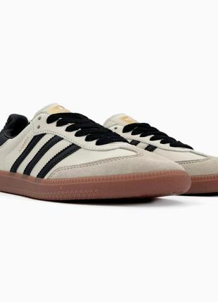Adidas samba black/beige2 фото
