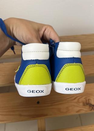 Детские кеды geox текстильные кроссовки для мальчика джеокс 27 высокие кроссовки тапочки