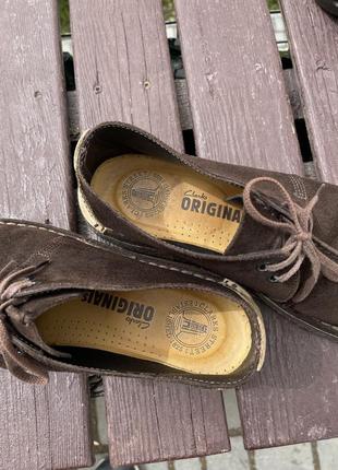 Оригінальні дезерти туфлі мокасини clarks  desert trek  dark brown7 фото