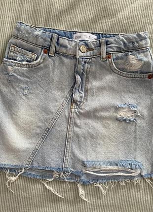 Джинсова спідниця 134см