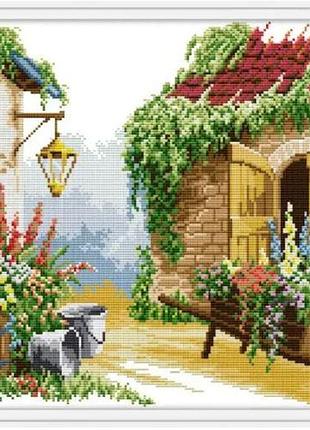 Набор для вышивания по нанесённой на канву схеме "little float 1". aida 14ct printed 45*37 см