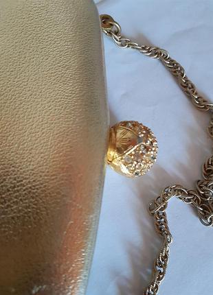 Клатч антиквариат 40х 50х morris moskowitz, золотая кожа, шелковая середина, belgium, винтаж4 фото