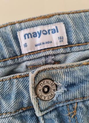 М мягкие летние джинсы испанского бренда mayoral, 162 рост, возраст 14-16 лет3 фото