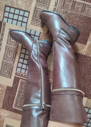 Итальянские сапоги сапожки сапоги кожаные