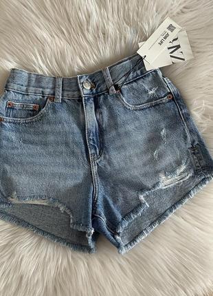 Джинсові шорти zara, короткі джинсові шорти
