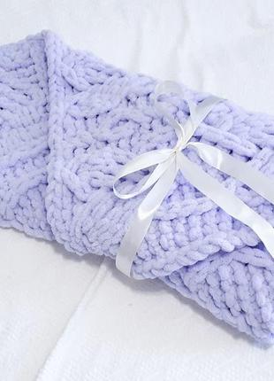 Плед і конверт "серце" з плюшевою пряжі