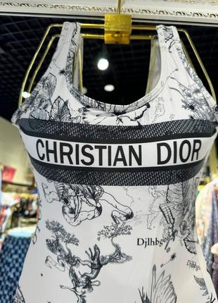 Купальник в стилі dior білий2 фото