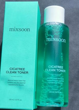 Тонер для обличчя із центеллою та кислотами - mixsoon cicatree clean toner