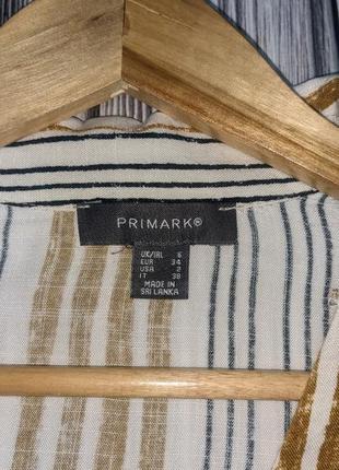 Вкорочена блуза із віскози у смужку primark #35035 фото