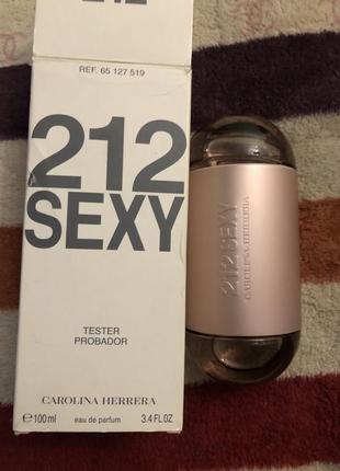 Тестер духи женские carolina herrera 212 sexy оригинал