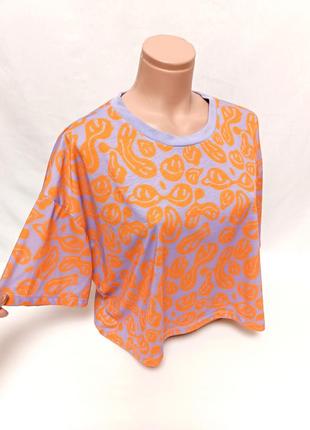 Укорочена футболка жіноча оверсайз pep&co 16/18/44/46/52/54/3xl/xxl