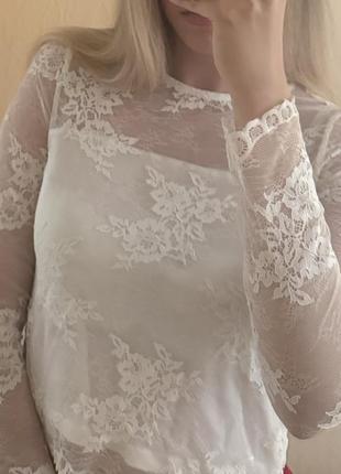 Кружевной женский топ