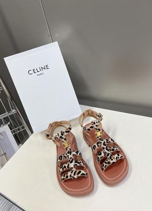 Босоножки леопардовые celine