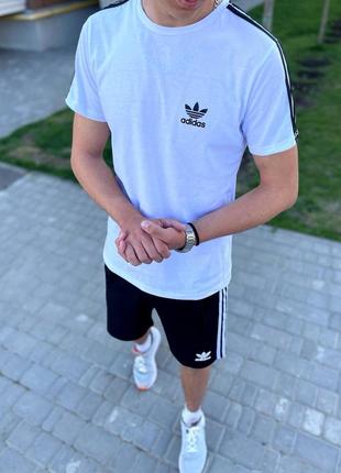Комплект adidas футболка + шорты на лето высокое качество удобен в носке приятная ткань высокое качество