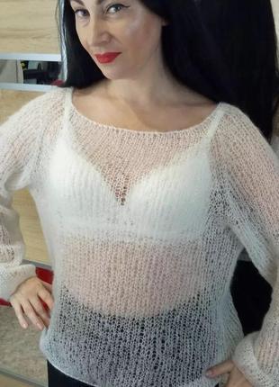 Джемпер свитер-паутинка из кид-мохера 3