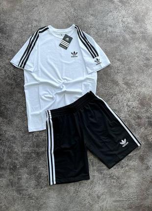 Комплект adidas футболка + шорты на лето высокое качество удобен в носке качественный