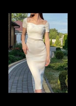 Сукня в рубчик міді zara