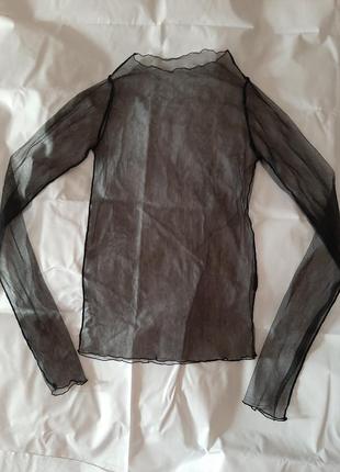 Прозорий новий гольф кофточка сітка водолазка блузка гольф сітка3 фото