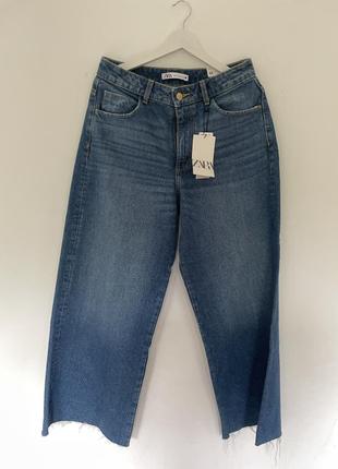 Джинсові кюлоти zara super wide leg 42 р