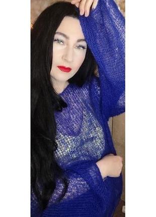 Свитер паутинка из мохера 4