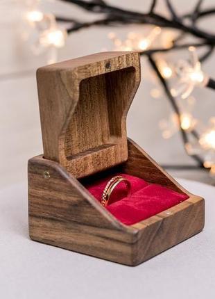 Коробочка для каблучок «вірність» скринька на весілля для обручок1 фото