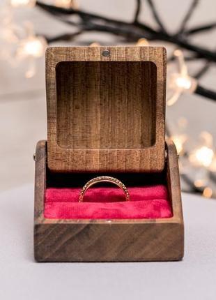 Коробочка для каблучок «вірність» скринька на весілля для обручок4 фото