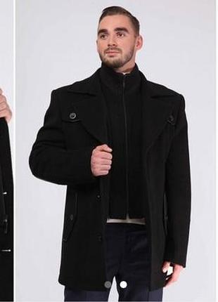 Мужское пальто черное sunhouse m-420 (viking)