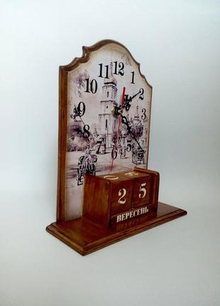 Вічний календар з годинником "київ"5 фото
