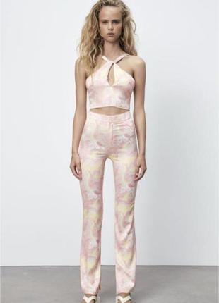 Ніжний атласний топ zara 🌸