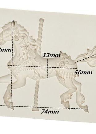 Молд силіконовий форма для декору, мила, шоколаду лошадка2 фото