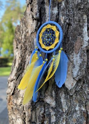 Жовто блакитний патріотичний ловець снів