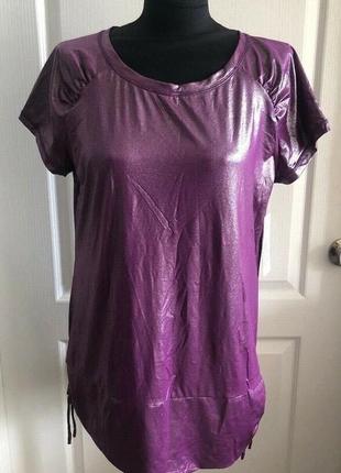 Новая фиолетовая блестящая футболка туника xersion1 фото