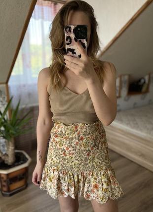 Спідниця zara + нова майка в рубчик на s/m