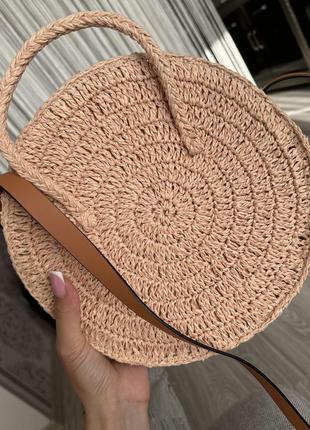 Плетенная соломенная сумка h&m