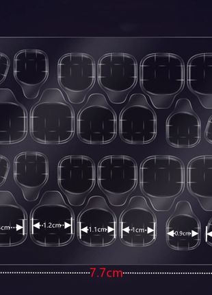 Прозрачные двусторонние наклейки для накладных ногтей