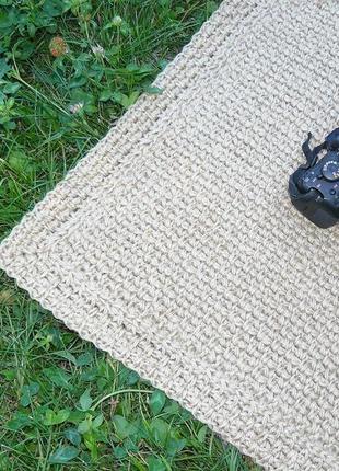 Еко килим з джуту (120х200см) прямокутний7 фото