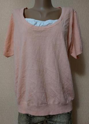 Гарна жіноча кофта, джемпер із коротким рукавом being casual
