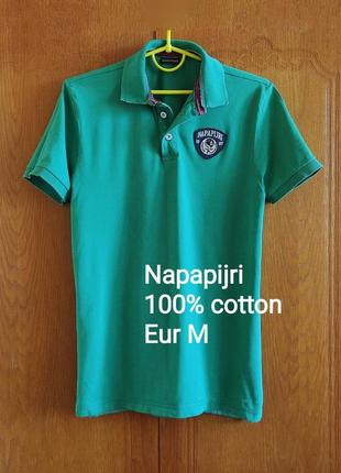 Чоловіча футболка поло napapijri з бавовни