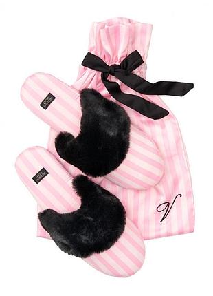 Новые сатиновые тапочки victoria secret