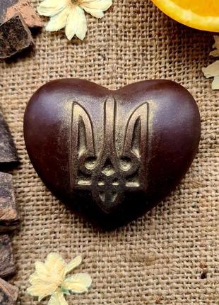 «брауні з неролі» натуральне мило, з нуля. герб україни. тризуб. ручна робота. серце.2 фото