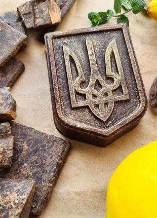 «ванільний брауні цитруси & м'ята» натуральне мило, з нуля. герб україни. тризуб. ручна робота.3 фото