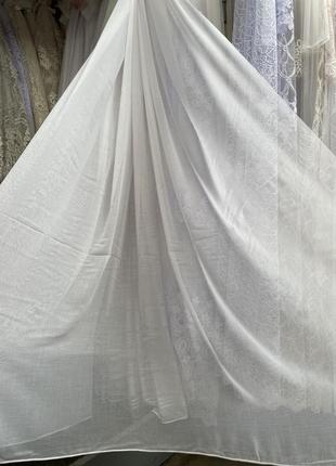 Гардина лен однотонный плотный в белом цвете
 турецкая тюль льон однотоний для спальни зала гостевой детской