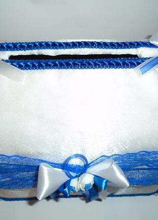 Весільна скринька в синьому кольорі2 фото