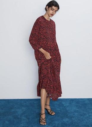 Красиве плаття zara тканина віскоза