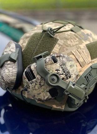 Військові навушники для шолома walkers razor з кріпленням чебурашка камуфляж kryptek навушники для кріплення каску