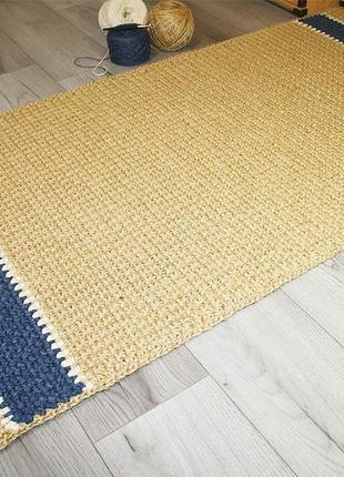 Коврик из джута, циновка прямоугольная 155x80