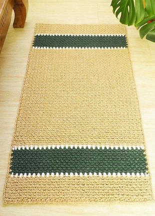 Коврик из джута, циновка прямоугольная 155x80