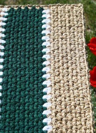 Коврик из джута, циновка прямоугольная 155x80