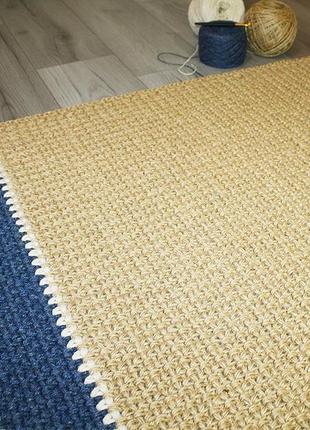 Коврик из джута, циновка прямоугольная 155x80